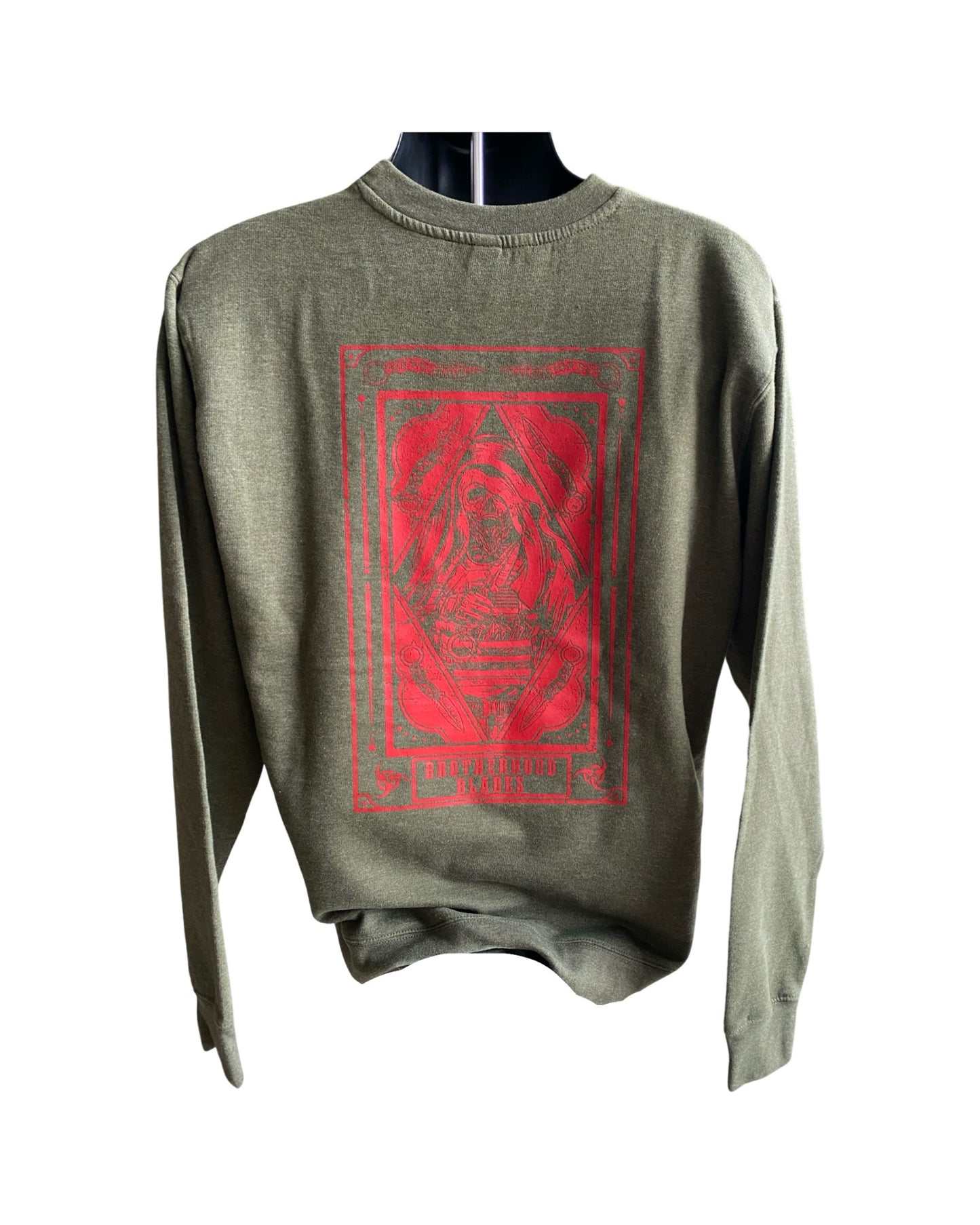 OD Green Crew neck -Red Terot Card