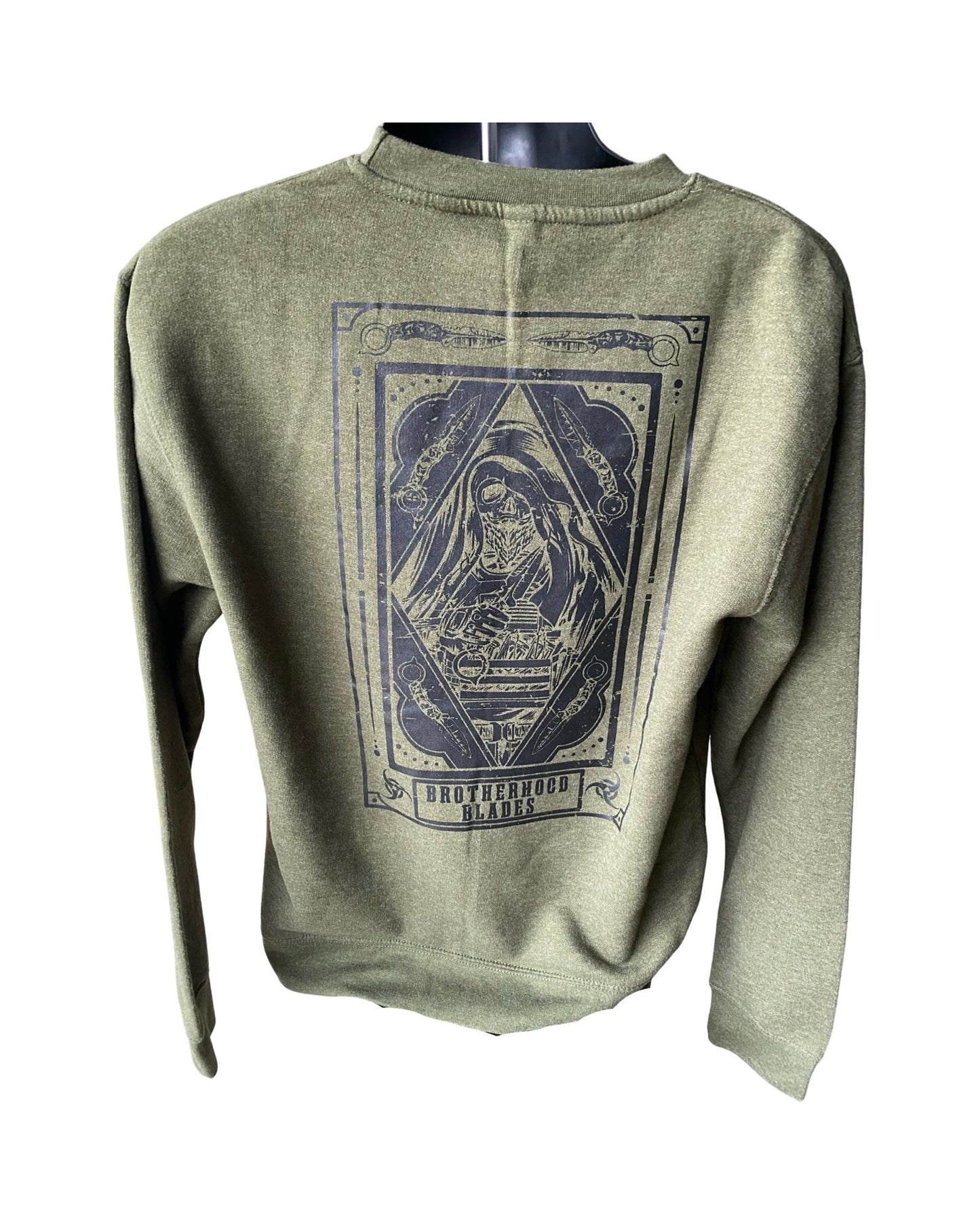 OD Green Crew neck -Black Terot Card