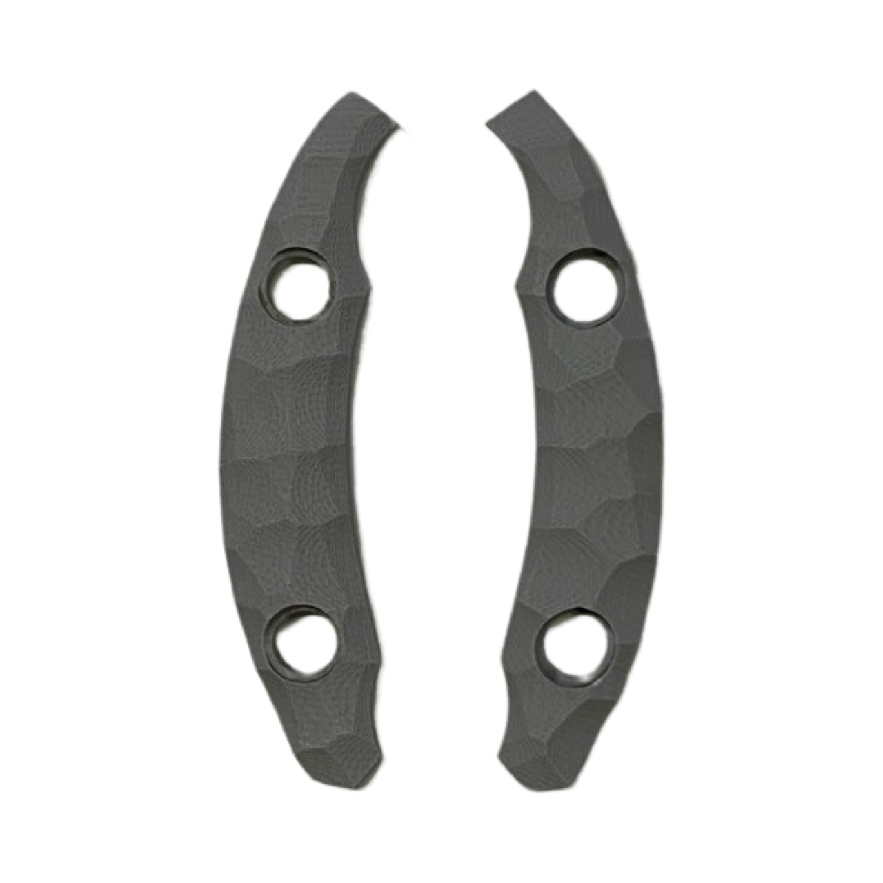 Dark Grey G10 Knife scale with rock pattern finish for 1 of 3 different Brotherhood Blades designs.