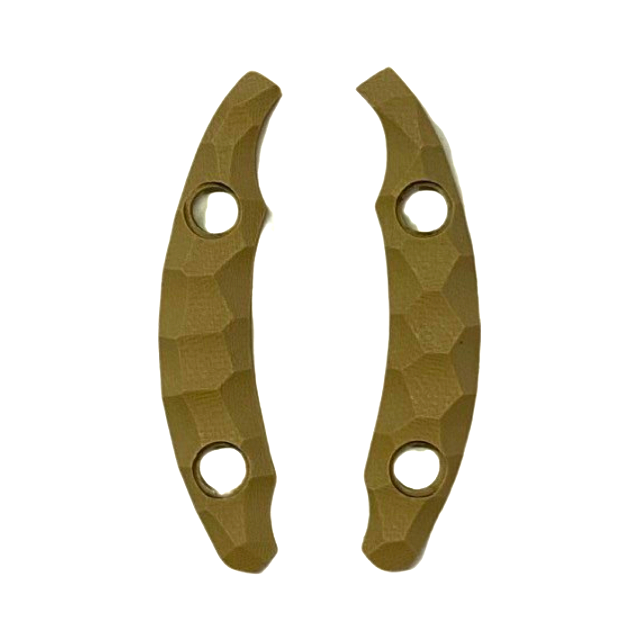 FDE/Coyote/Tan G10 Knife scale with rock pattern finish for 1 of 3 different Brotherhood Blades designs.