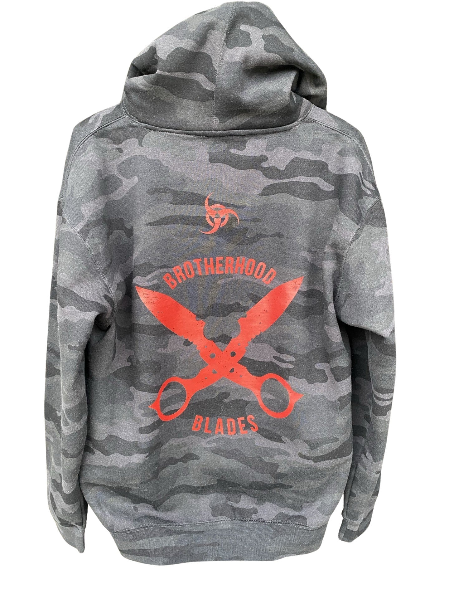 Black Multi-Cam hoodie - Original BHB Design (Red)